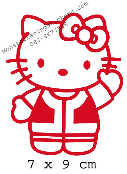 สติ๊กเกอร์ ติดรถลายคิตตี้ Kitty