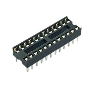 IC Socket 24 Pins Pitch 2.54mm (dual wipe contact)