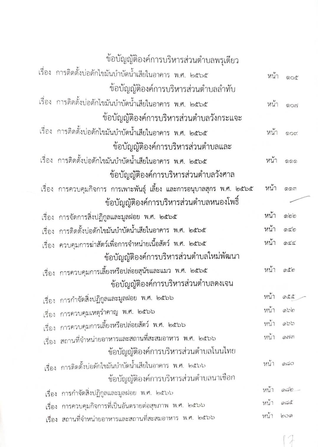 กฎหมายใหม่ ตอนที่ 142/67 รวมข้อบัญญัติองค์การบริหารส่วนตำบล