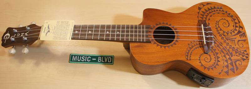 Luna Guitars Tattoo Concert Ukulele w/ Preamp