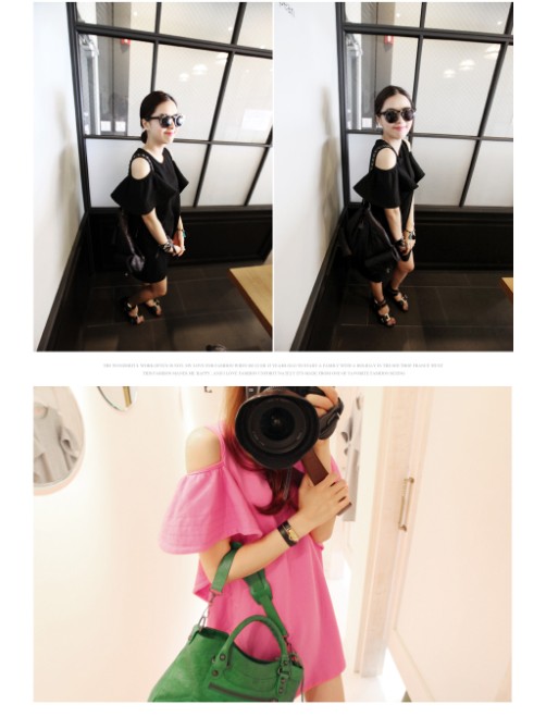 เสื้อคลุมท้องแฟชั่น เปิดไหล่ สีดำ ตัวนี้งานดีค่ะ