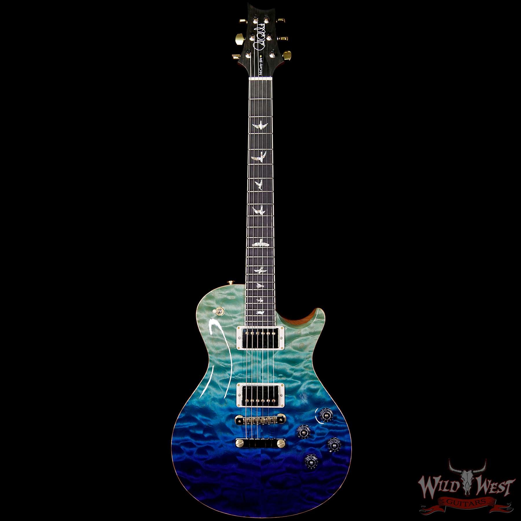 PRS Wood Library Artist Package McCarty Singlecut SC 594 Quilted Maple Top Ebony Fretboard - Blue Fade