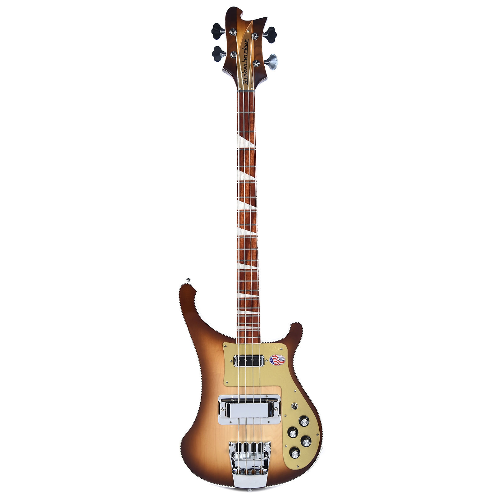 Rickenbacker 4003 WalnutGlo Ltd. Ed. Checkerboard Binding, Gold Pickguard (CME Exclusive)