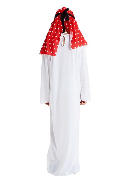 ชุดเศรษฐีอาหรับ ชุดชีค ชุดประจำชาติอาหรับ Arabic Costume (ผ้าขาวโปร่ง ตอนใส่แนะนำให้ใส่ชุดด้านในอีกชั้น) M 110-120, L 120-130, XL 130-140