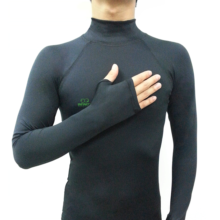 base layer รุ่นนิ้วสอด สีดำเทา