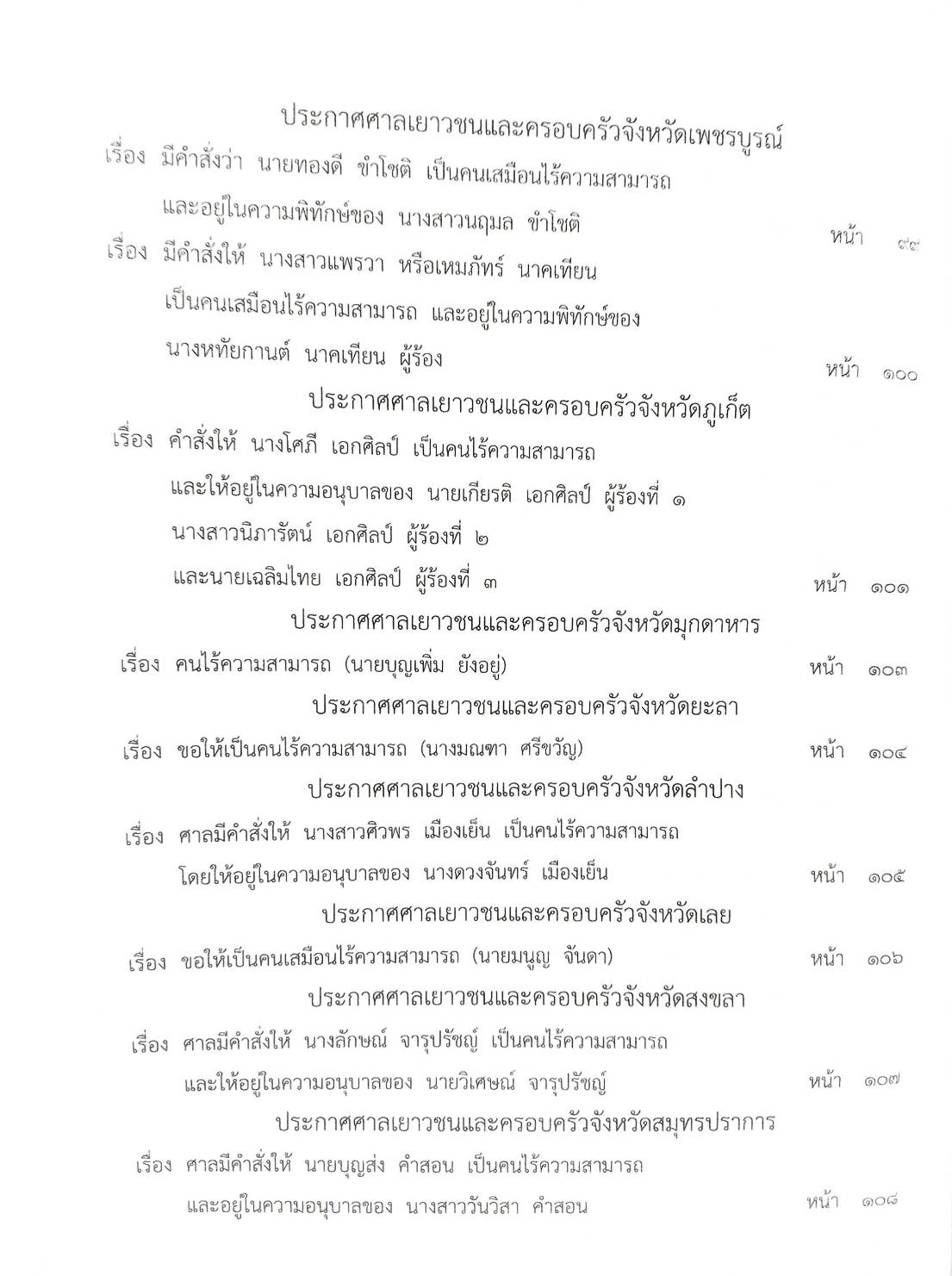 กฎหมายออกใหม่ 30/63 ระเบียบเทศบาล งานชุมนุมฯ ประกาศกรมสรรพสามิต ฉ.32 - 33 ประกาศศาลเยาวชนและครอบครัวจังหวัด.. สมาคม - มูลนิธิ