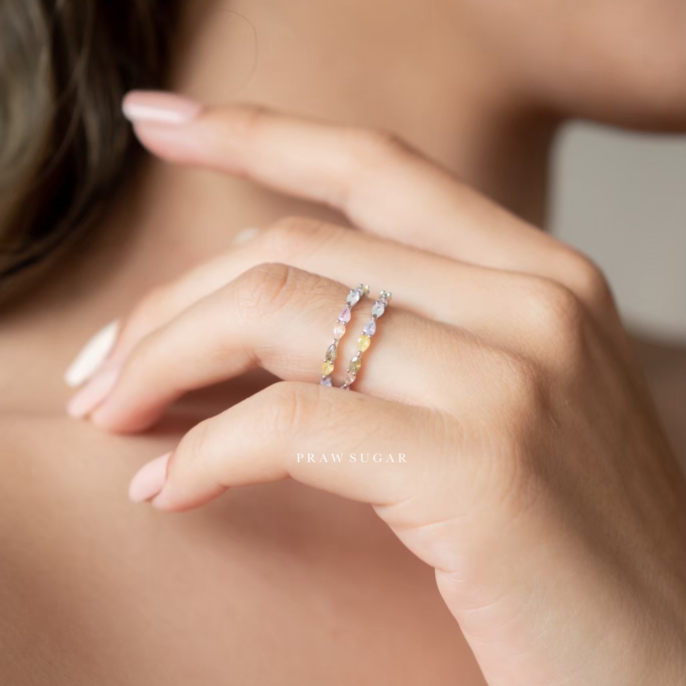 Pastel Marquise Ring - แหวนคริสตัลทรงมาคีรอบวง (มี 6 สี)