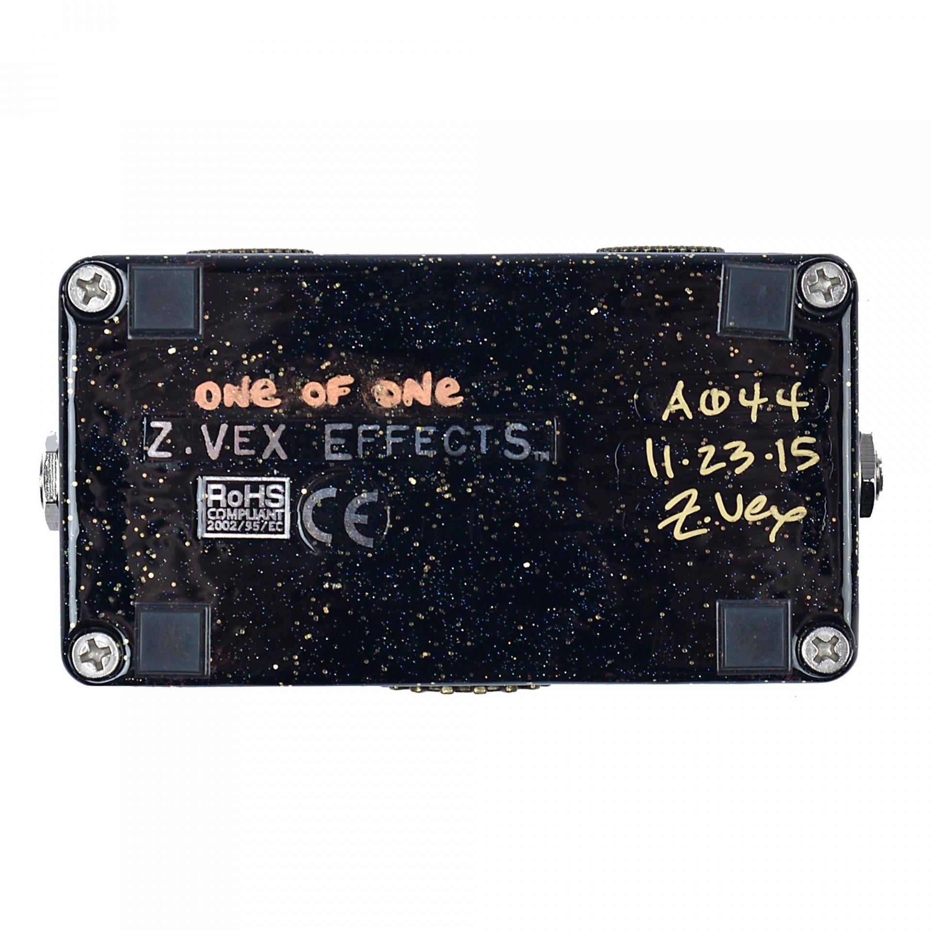 Zvex Basstortion Custom Hand Painted Golden Gears by Lisa McGrath