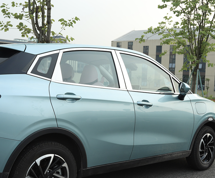 โครเมี่ยมขอบกระจก คิ้วขอบกระจก ชุบโครเมี่ยม สำหรับรถยนต์ไฟฟ้า NETA V , NETA V pro แยกขายเป็นชิ้นได้