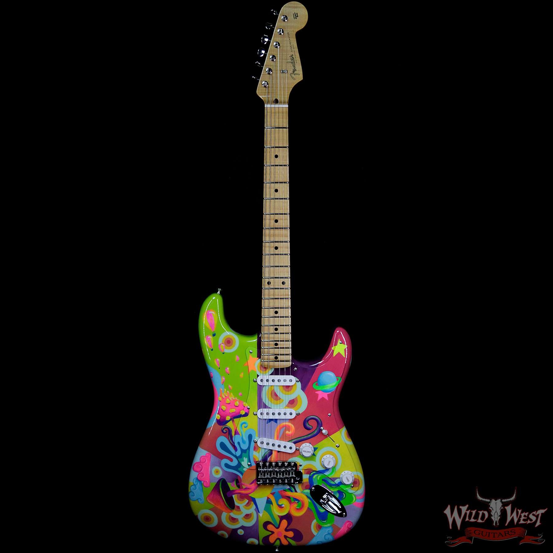 Fender Custom Shop Greg Fessler Masterbuilt Hand Painted Blacklight 68 Stratocaster Artwork by Madison Roy