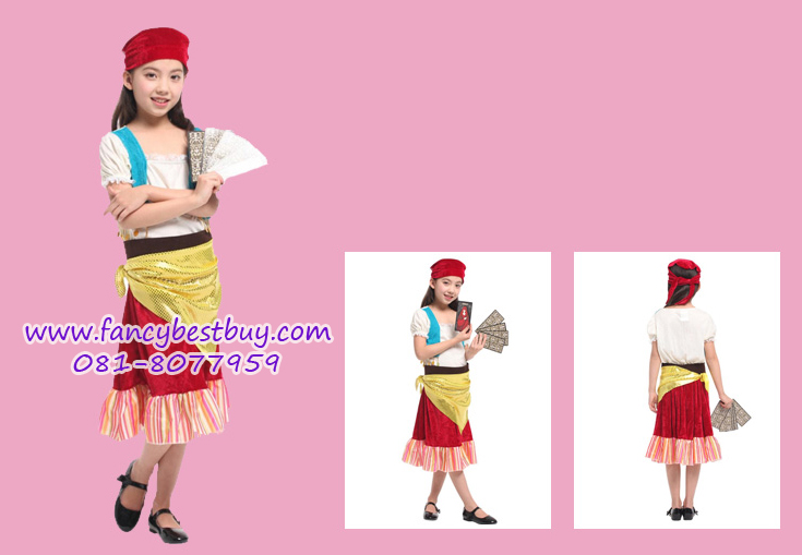 ชุดโจรสลัด เด็กหญิง แฟนซี ขนาด M, L