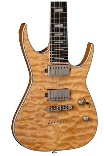 Dean Exile Quilt Top with Floyd Electric Guitar Satin Natural