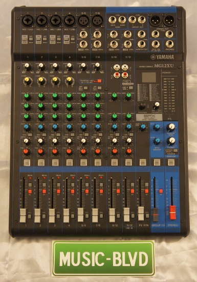 Yamaha MG12XU 12-Input Stereo Mixer with Effects,USB and 1- Knob Compressors