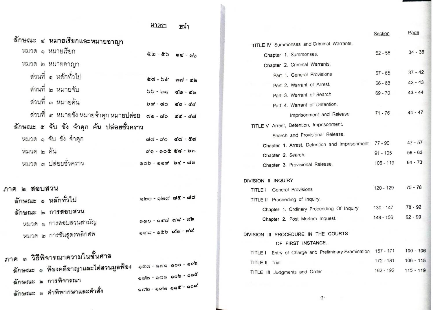 The Criminal Procedure Code ประมวลกฎหมายวิธีพิจารณาความอาญา ไทย-อังกฤษ ปกแข็ง