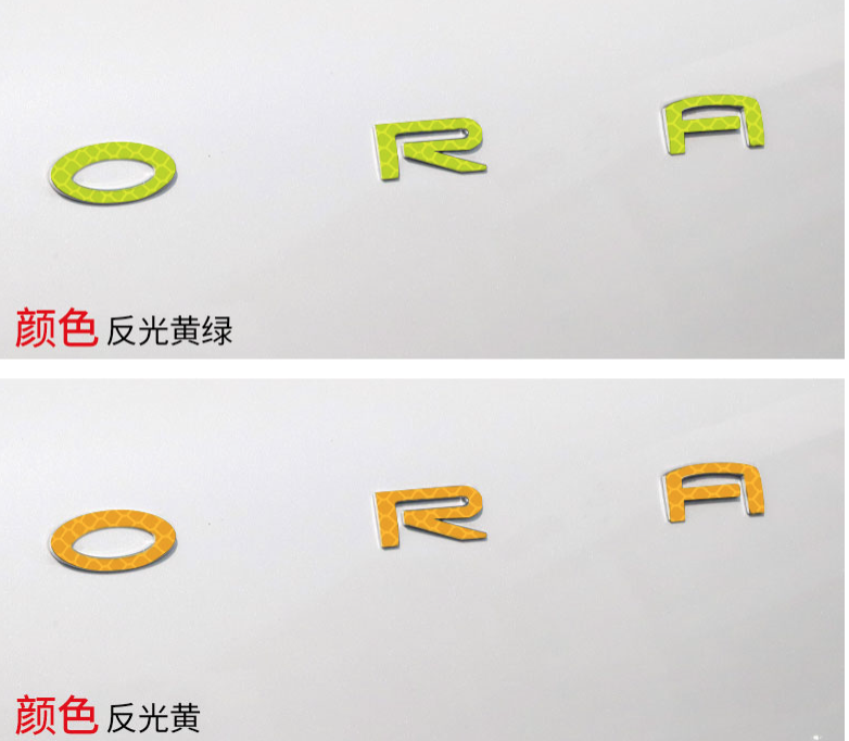 ตัวอักษรท้าย สติกเกอร์ตกแต่งโลโก้ท้ายรถ สะท้อนแสง รถยนต์ไฟฟ้า ORA Good Cat