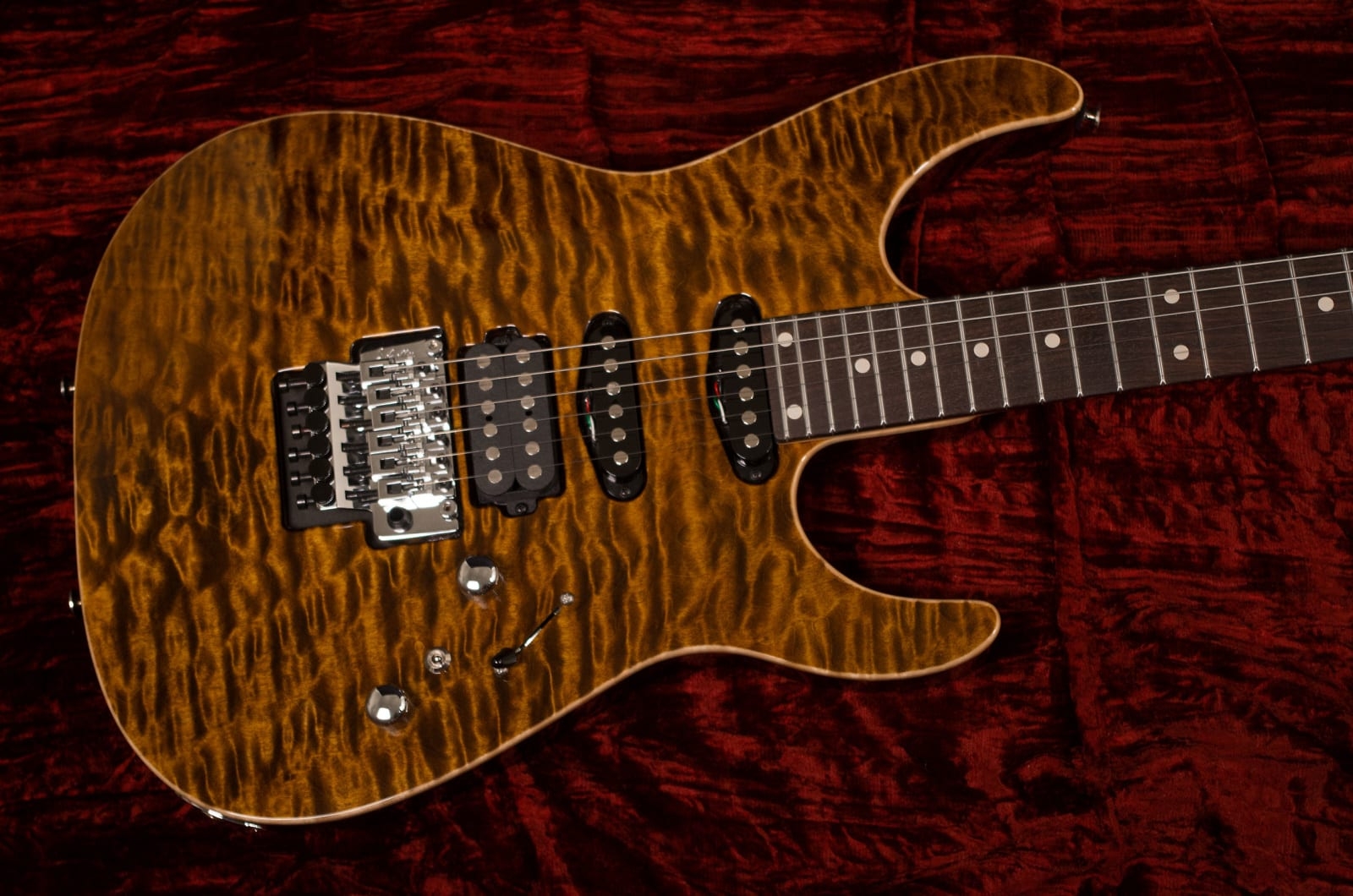 Tom Anderson Angel Tiger Eye Electric Guitar - Quilt Maple Top on Alder Body