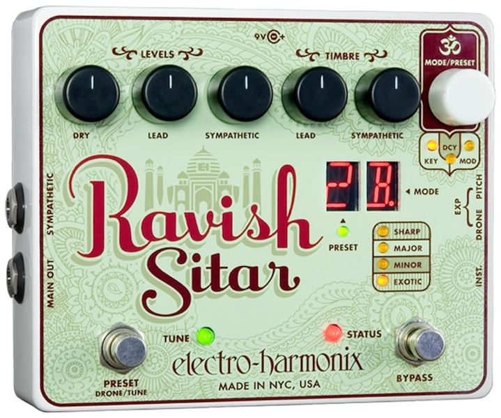 Electro-Harmonix The Ravish Sitar Synthesizer Guitar Effects Pedal