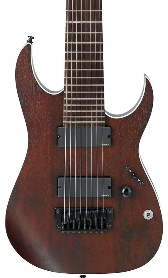 Ibanez Iron Label RG Series RGIR28BFE 8-String Electric Guitar Walnut Flat