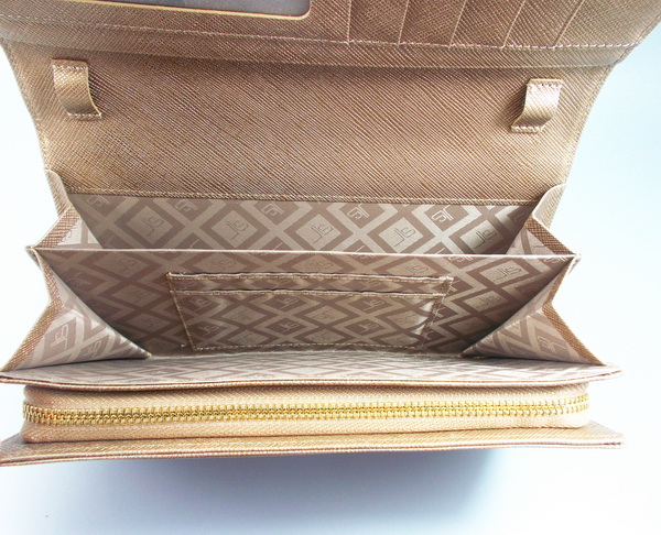 กระเป๋าสตางค์ JEAN-LOUIS SCHERRER ทองเมทาลิก ใหม่ แท้