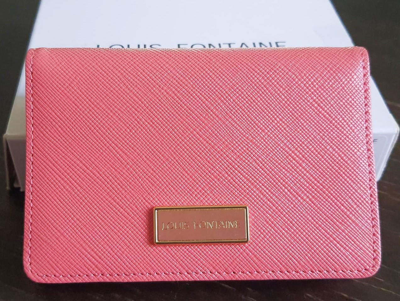 กระเป๋านามบัตร Louis Fontaine ฟ้า ใหม่ แท้