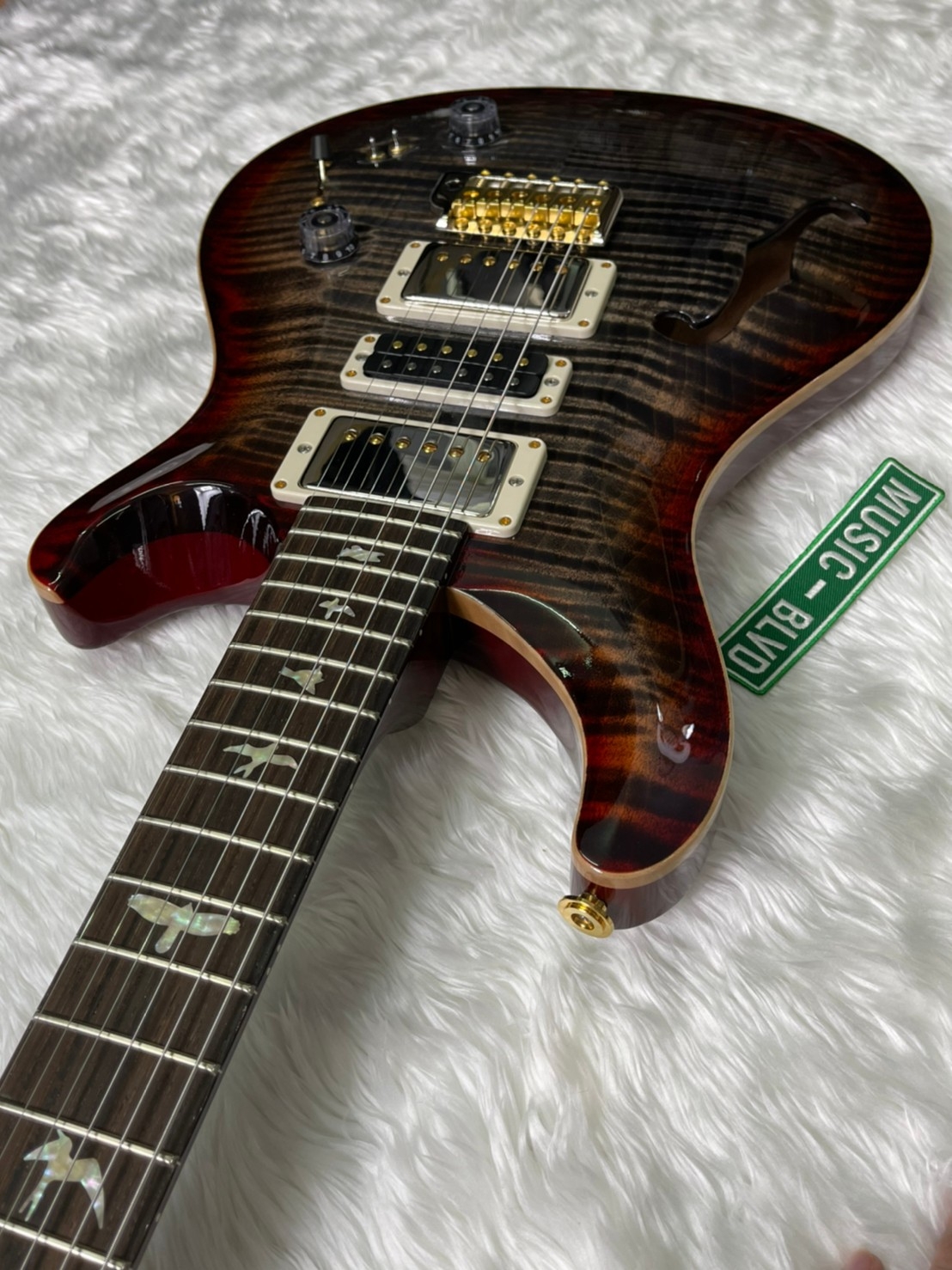 PRS Wood Library 10 Top Special 22 Flame Neck Brazilian Rosewood Charcoal Cherry MB Exclusive