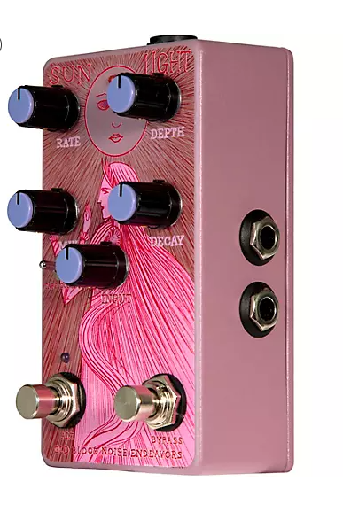 Old Blood Noise Endeavors Sunlight Dynamic Reverb Effects Pedal Purple and Pink