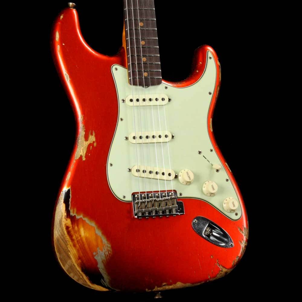 Fender Custom Shop 62 Stratocaster Heavy Relic - Candy Tangerine Over 3-Tone Sunburst