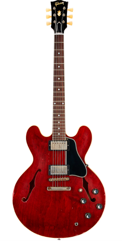 Gibson Custom Murphy Lab 1961 ES-335 Reissue Heavy Aged Semi-Hollow Electric Guitar Cherry