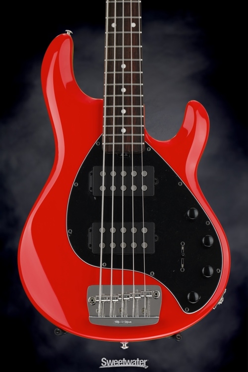 Ernie Ball Music Man StingRay 5HH, Sweetwater Exclusive - Chili Red with Rosewood Fingerboard