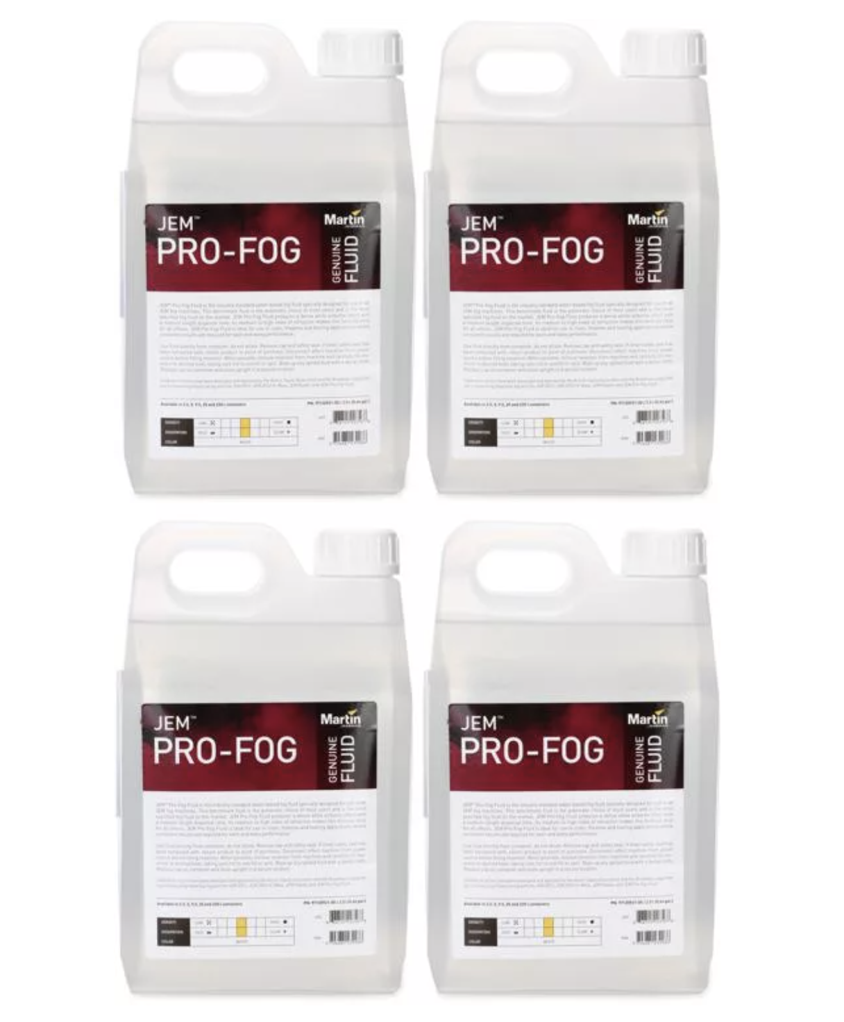 Martin Lighting JEM Pro-Fog Fluid - 2.5 Liters (4-pack)