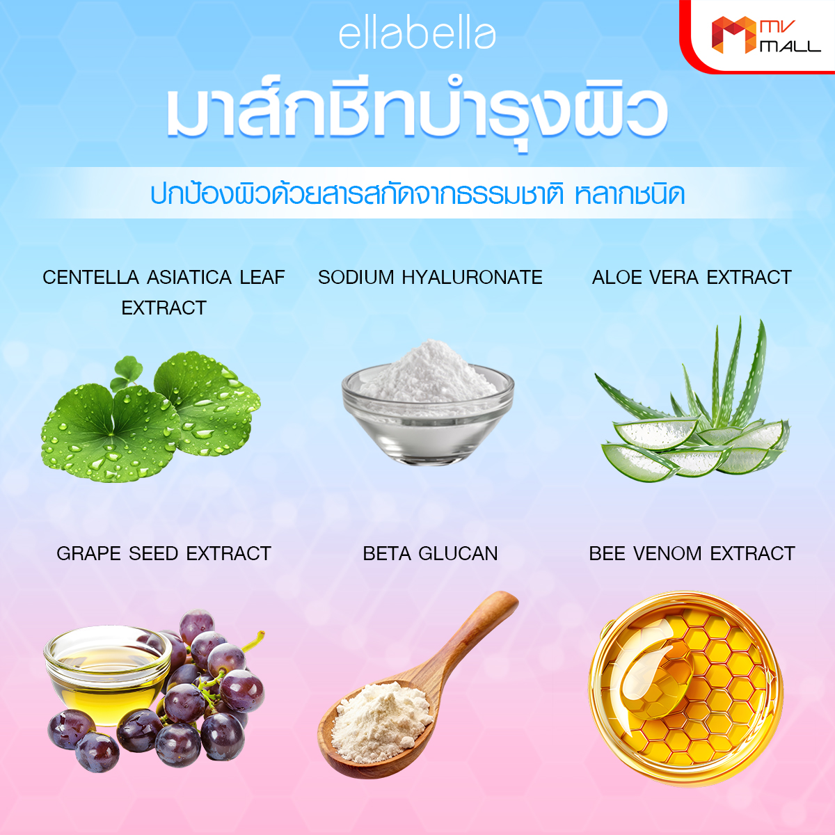 Ellabella มาส์กชีท ครบจบในแผ่นเดียว ทั้งการบำรุงผิวหน้า ฟื้นฟูผิว และกระตุ้นการสร้างเซลล์ผิวใหม่