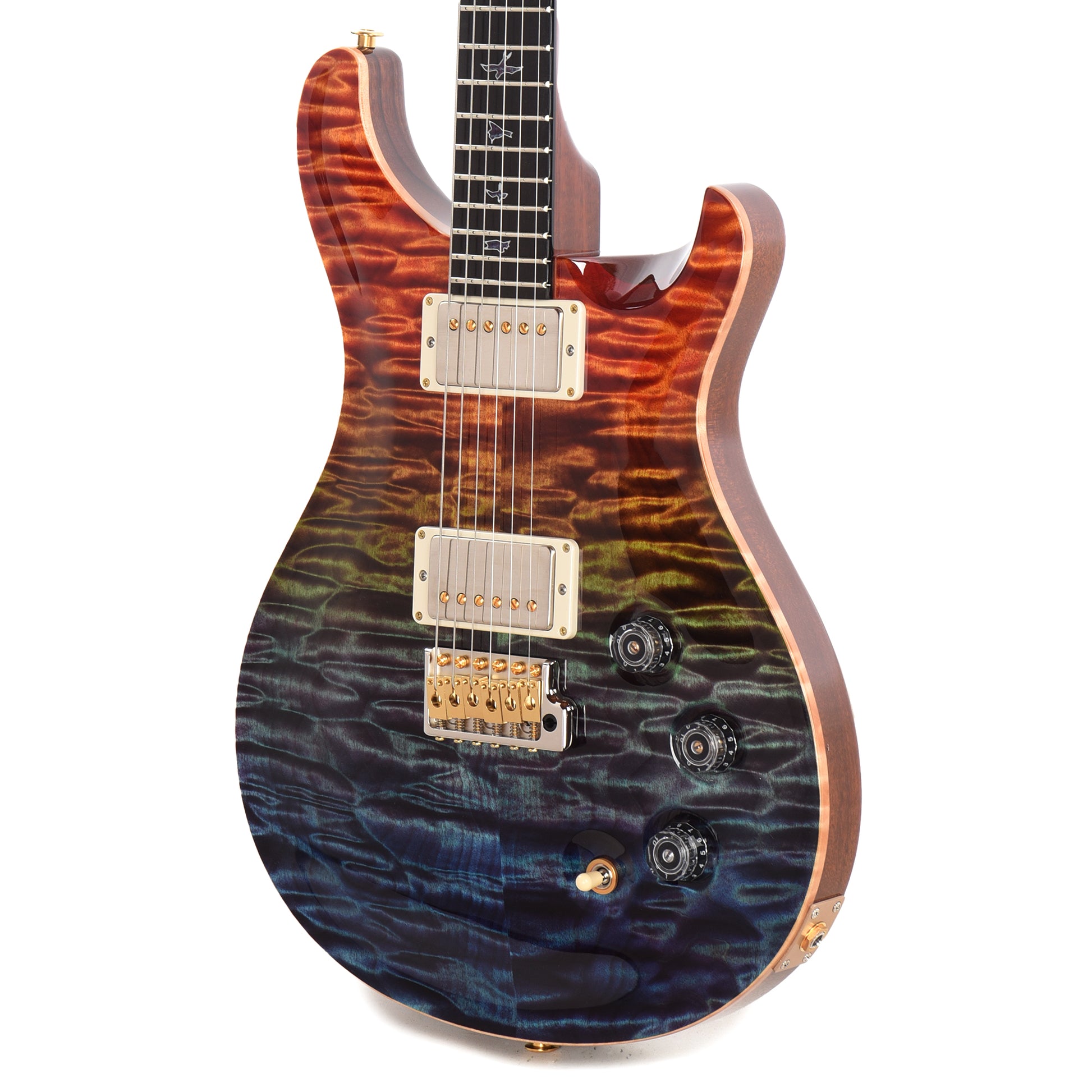 PRS Private Stock DGT Quilted Maple/African Mahogany Zombie Fade w/Stained Curly Maple Inlays & Tuners