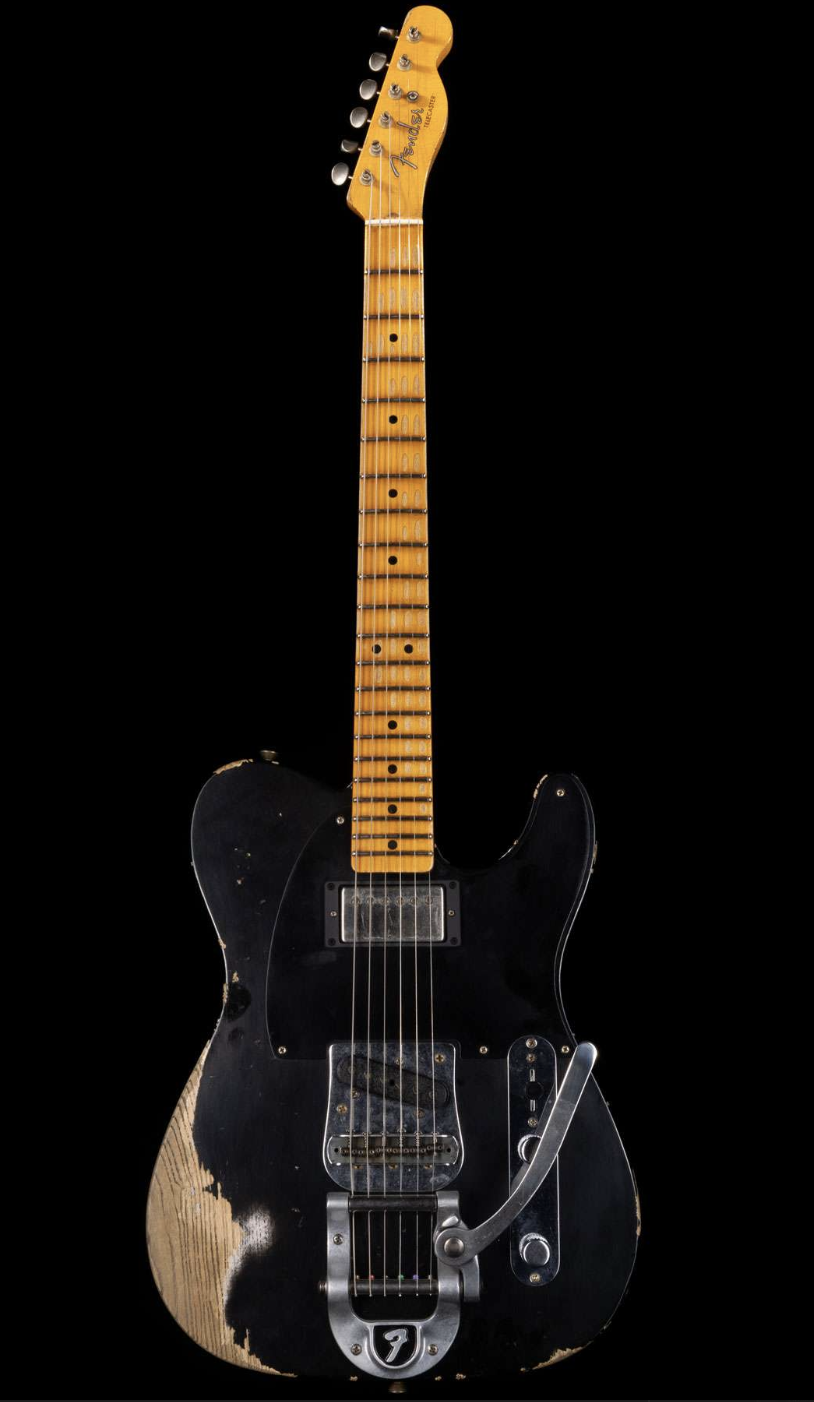 Fender Custom Shop Limited Edition 50s Vibra Telecaster Heavy Relic Maple Fingerboard Black