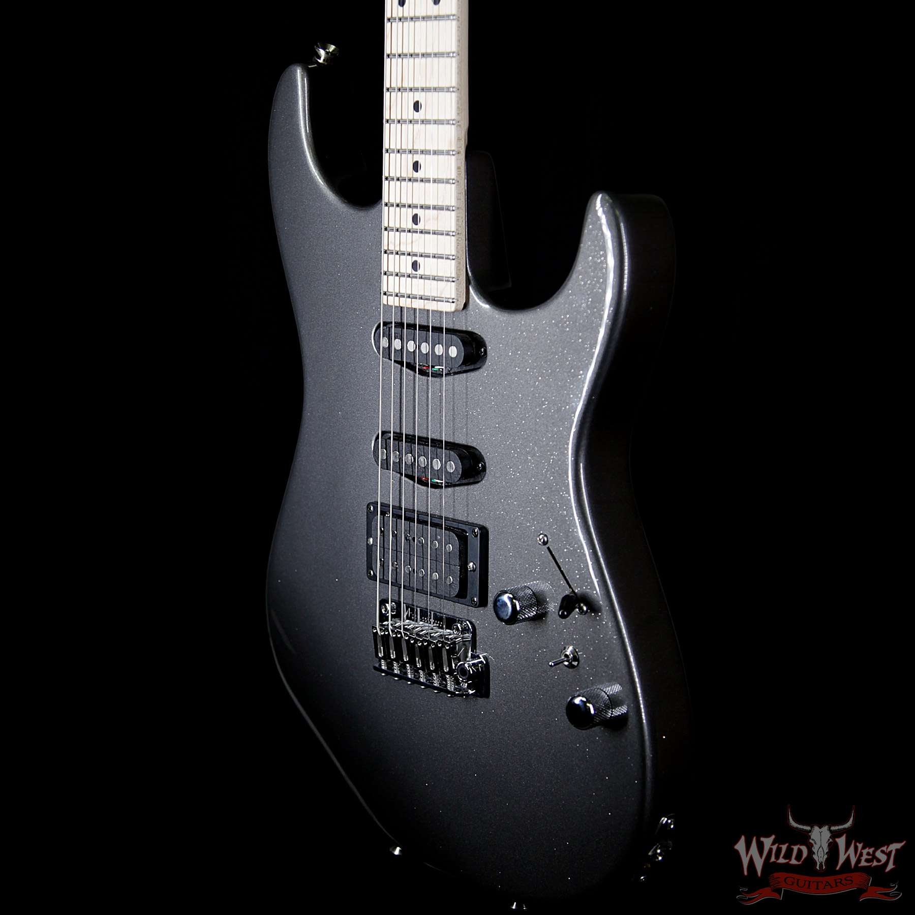 Tom Anderson Pro Am Chocolate Maple Neck & Fingerboard with VA Booster - Sparkle Charcoal