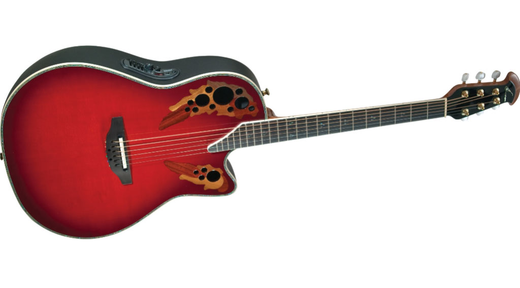 Ovation Custom Elite C2078 AX Deep Contour Acoustic-Electric Guitar Red Tear Drop