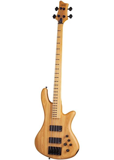 Schecter Guitar Research Stiletto Session-4 Fretless Electric Bass - Satin Aged Natural