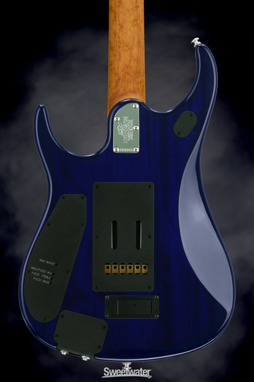 Ernie Ball Music Man JP15 Quilt Maple Top, Signed by John Petrucci - Limited Edition Blueberry Burst