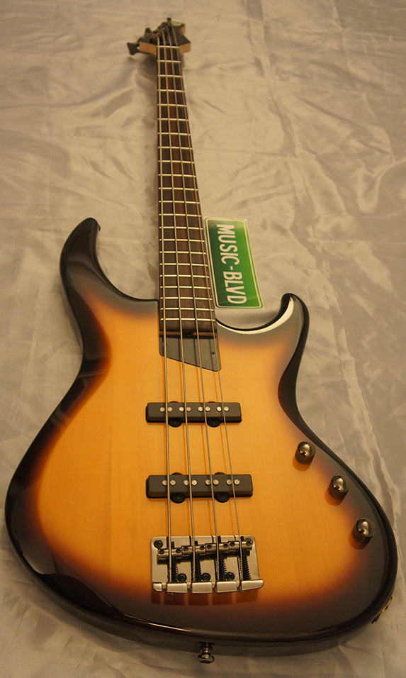 MTD Kingston Saratoga 4-String Fretless Electric Bass Guitar Tobacco Sunburst Ebony Fingerboard