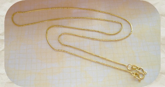 สร้อยคอ ทองแท้ 96.5% ลายสเนคตัดลาย น้ำหนัก 3.8 กรัม