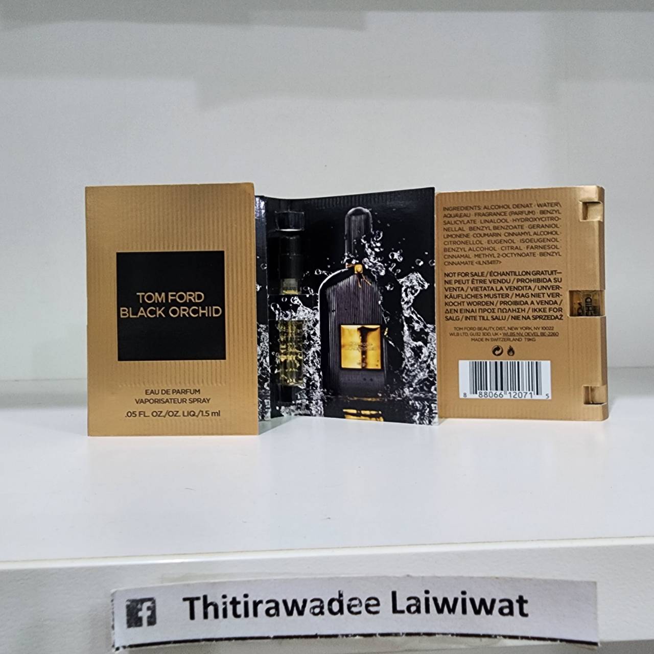 น้ำหอมไวออลแบบหลอด Tom Ford Black Orchid Eau de Parfum 1.5ml ขนาดทดลอง น้ำหอมไวออลVIAL