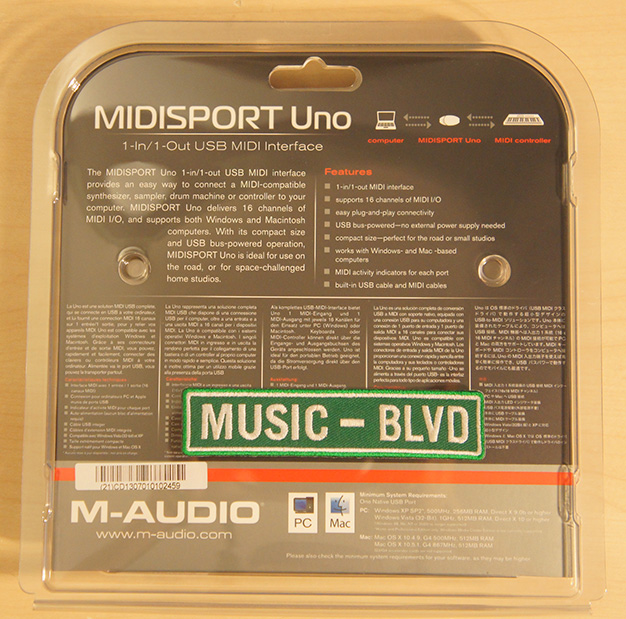 M-Audio USB Uno 1X1 MIDI Interface