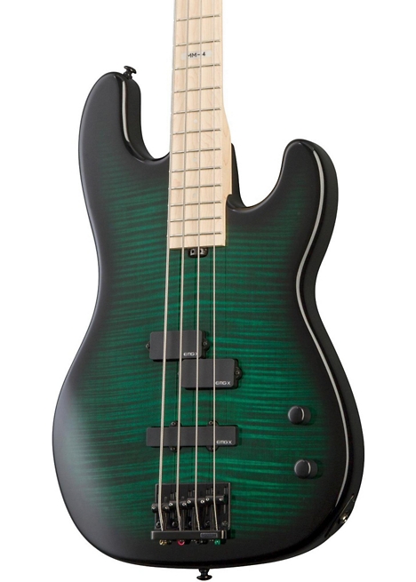 ESP LTD Marco Mendoza MM-4 Electric Bass Guitar - Dark See-Thru Green Sunburst