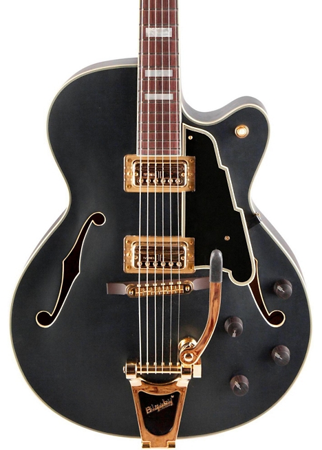 D Angelico EX-175 Deluxe Edition Hollowbody Electric Guitar - Midnight Matte