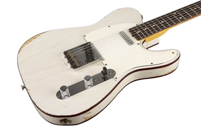 Fender Custom Shop 1959 Telecastercaster Custom Relic Electric Guitar Master Built by Dale Wilson Transparent White Blonde