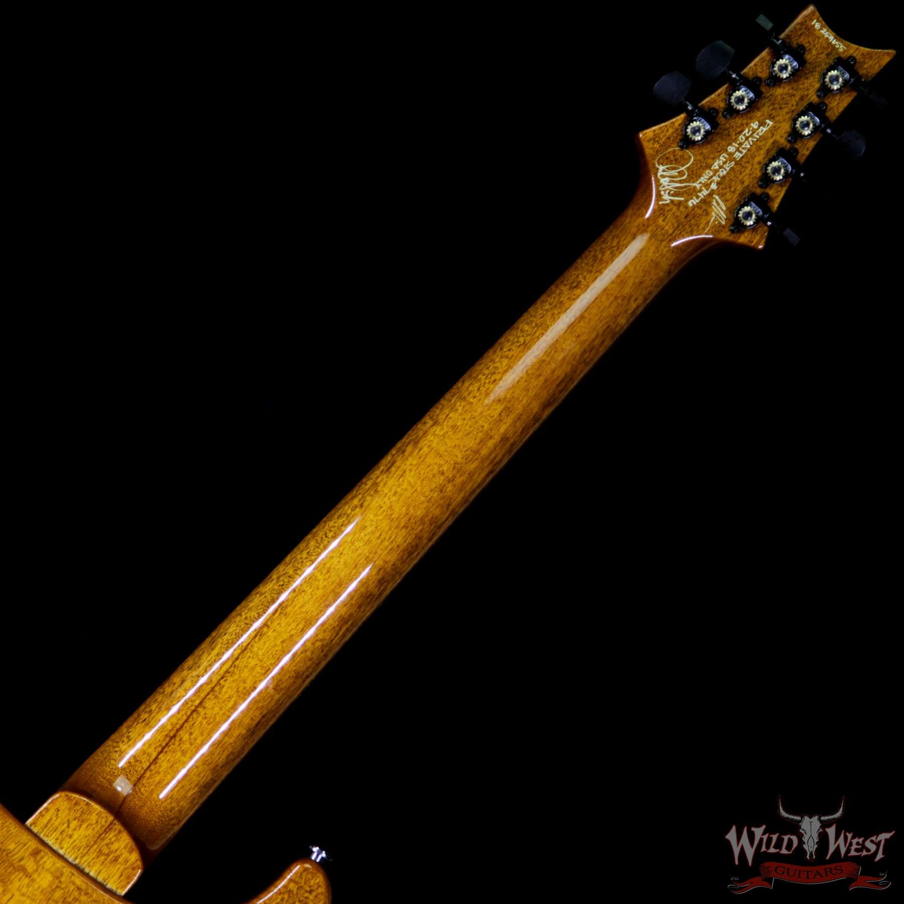 PRS Private Stock #7476 Custom 24 7-String Fanned Fret Redwood Burl Top Brazilian Rosewood Board - Natural