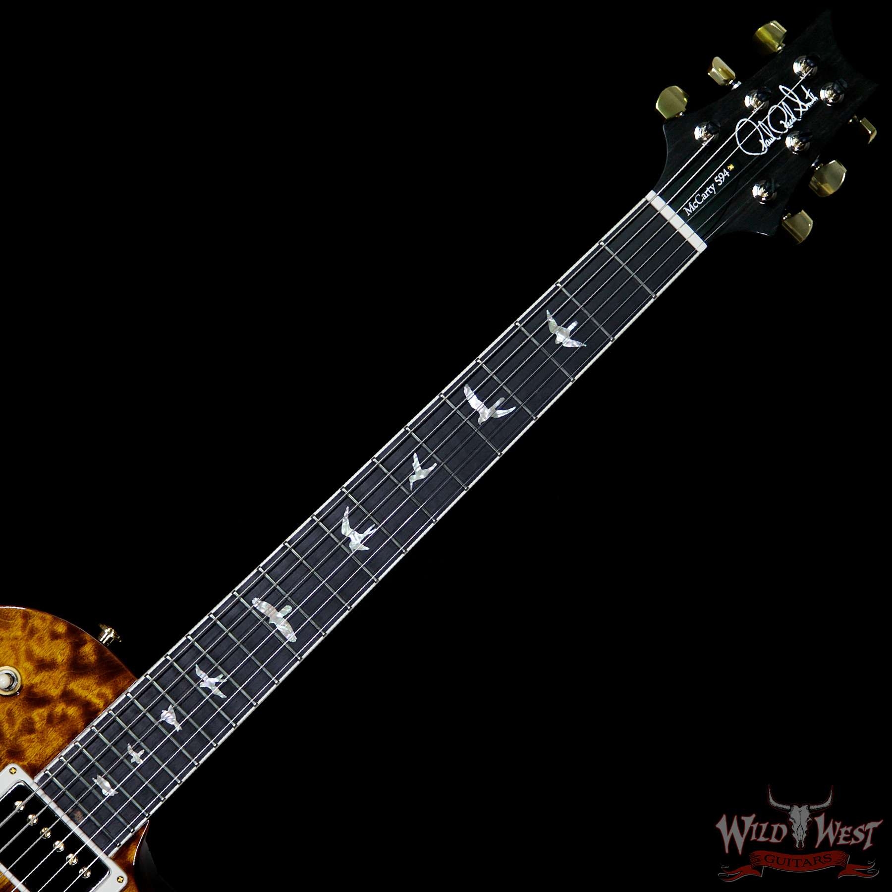 PRS Wood Library Artist Package McCarty Singlecut SC 594 Quilt Top Ebony Fretboard - Yellow Tiger