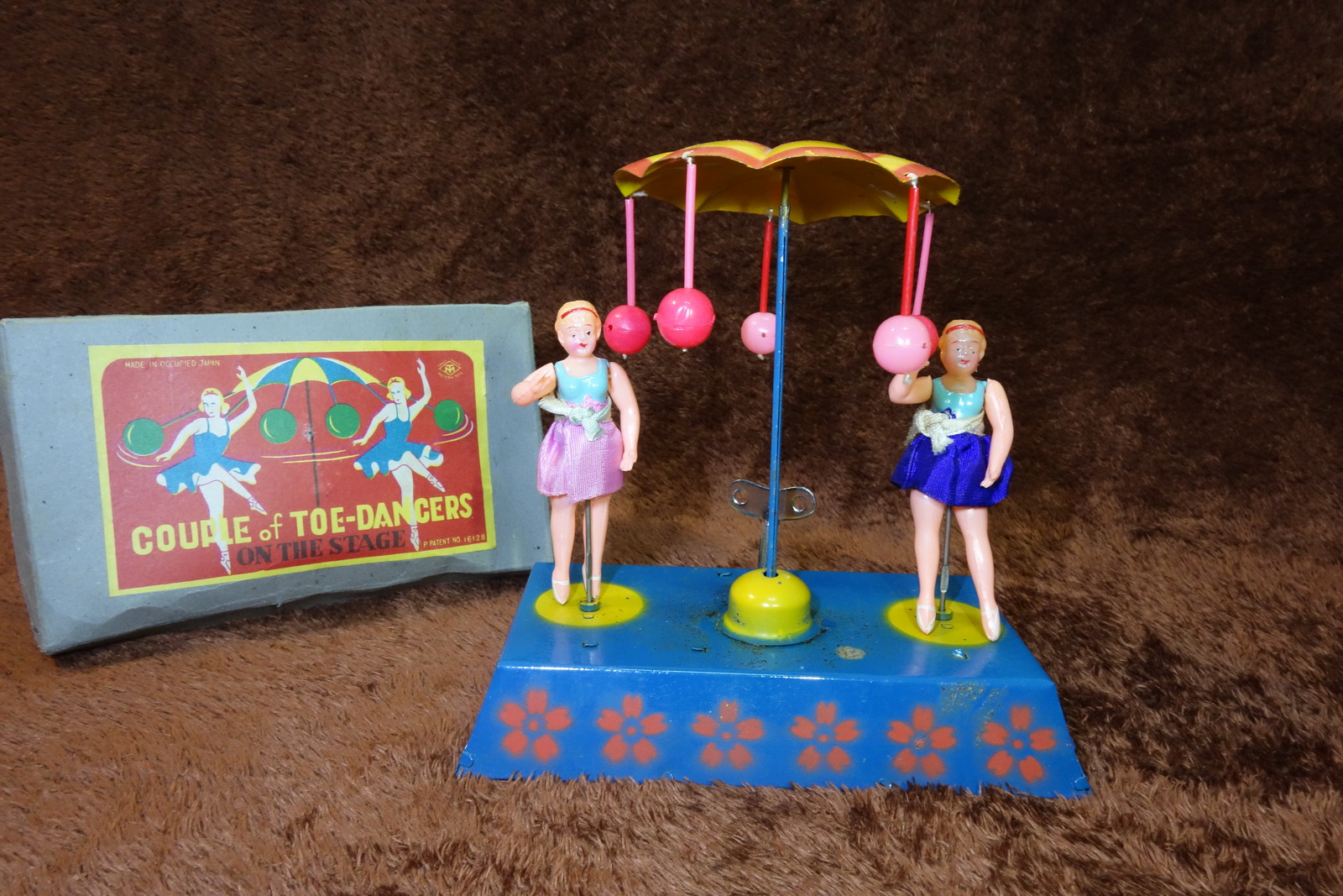 40s Masudaya Couple of Toe-Dancers Celluloid Toy