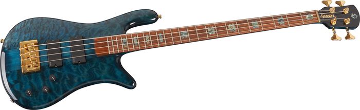 Spector USA NS-4 Black and Blue Gloss Bass Guitar Black & Blue Clear Gloss