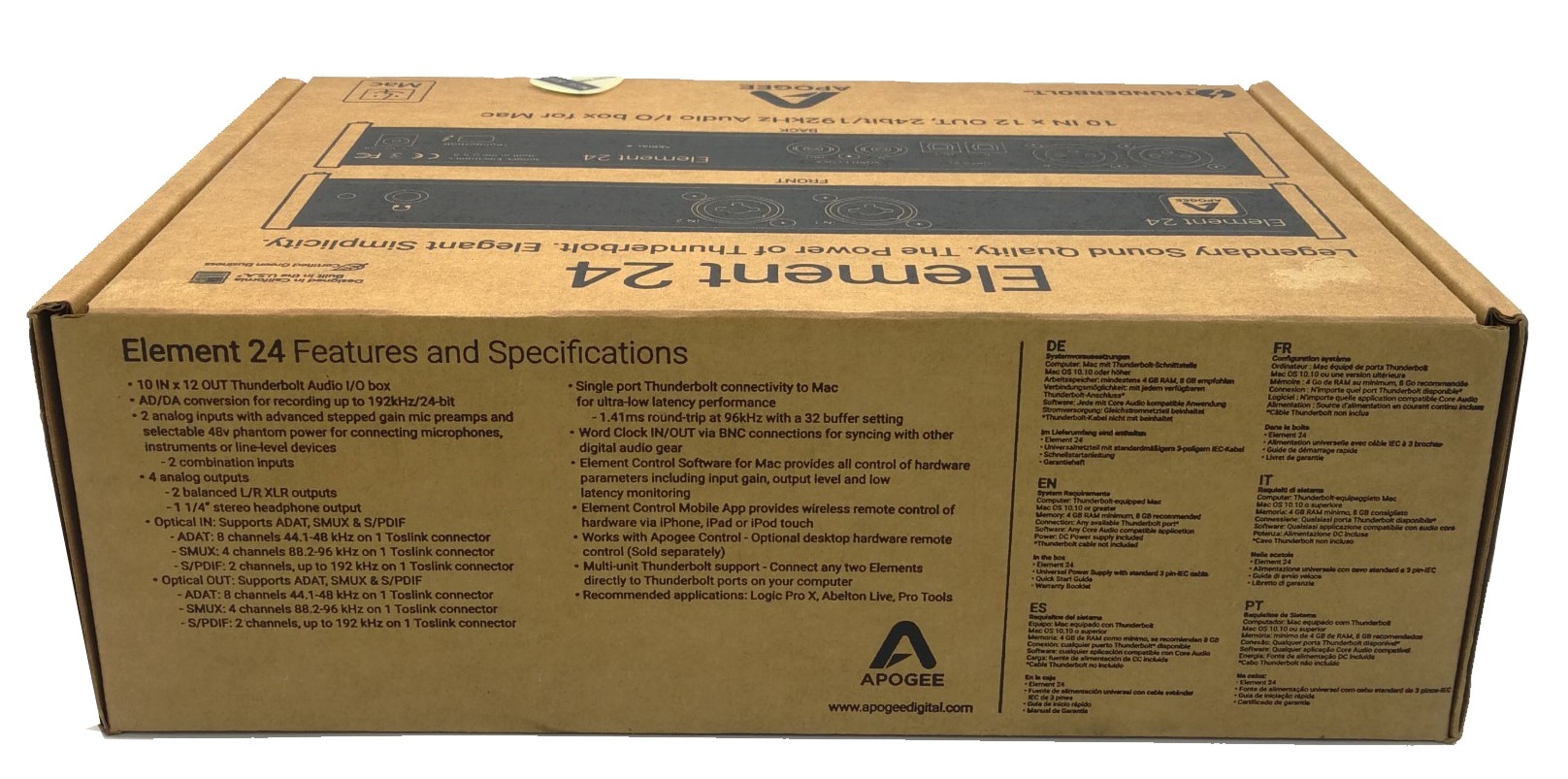 Apogee Element 24 - 10x12 Thunderbolt Audio Interface for Mac