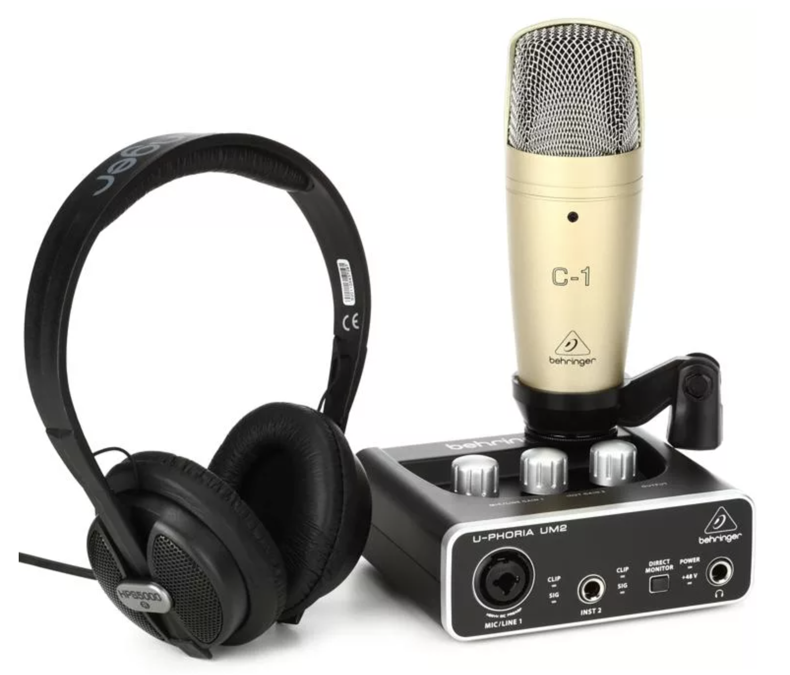 Behringer U-Phoria Studio Recording/Podcasting Bundle
